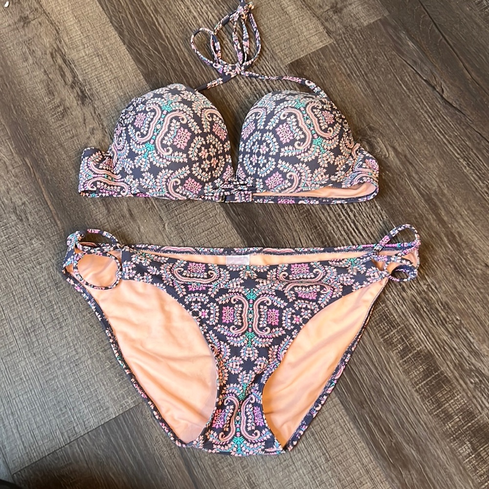Xl Purple and gray bikini